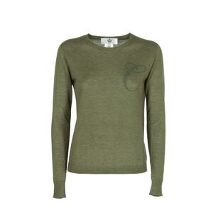 Dee Ocleppo Cashmere Crew Neck Jumper Olive Women Green Sweaters